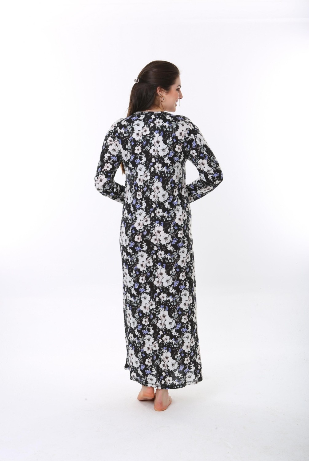 Женское длинное домашнее платье-ночная рубашка Etoile из бамбука 72712