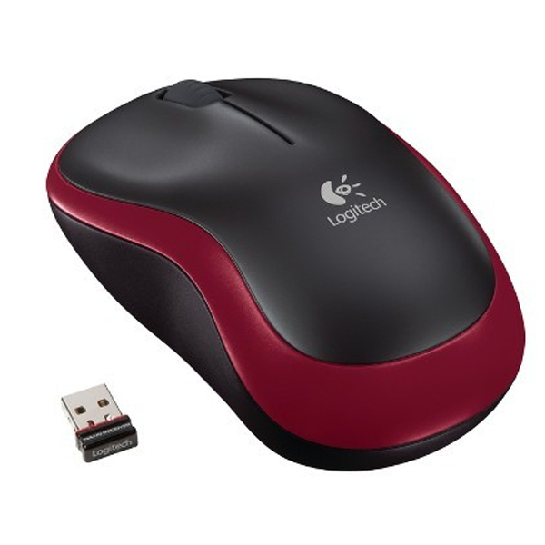 Мышка беспроводная USB Logitech M185 Красный