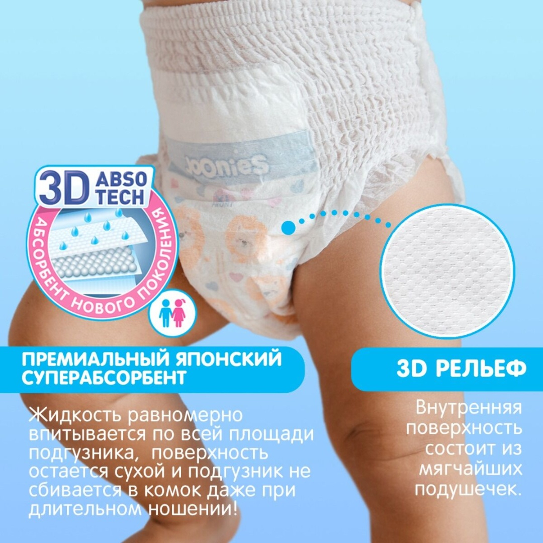 Подгузники трусики Joonies Premium Soft M 6-11 кг 56 шт