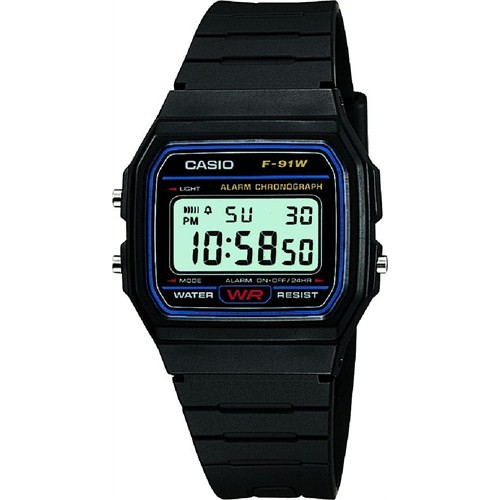 Цифровые мужские наручные часы Casio F-91W-1DG