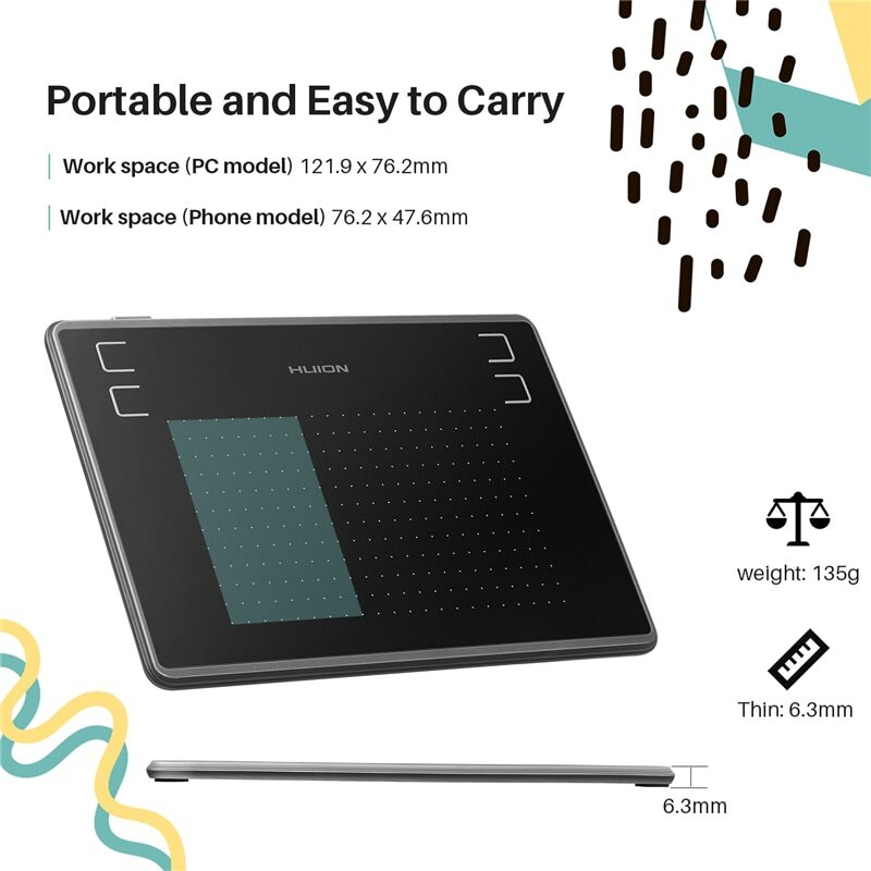Графический планшет Huion H430P черный