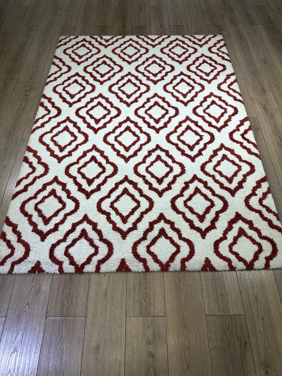 Milat Hali ковер 150x230 см, Gold Shaggy P127F White Red