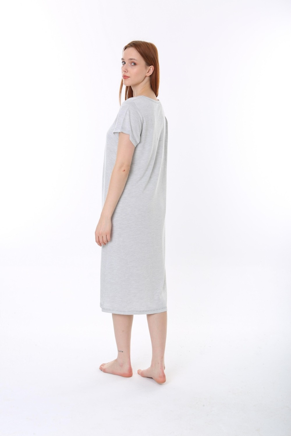 Женское длинное домашнее платье-ночная рубашка Etoile из бамбука 72213