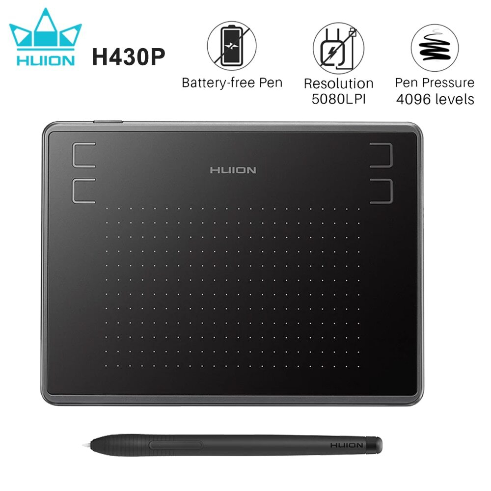 Графический планшет Huion H430P черный