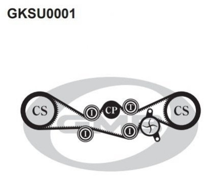 GMB ременной комплект GKSU0001