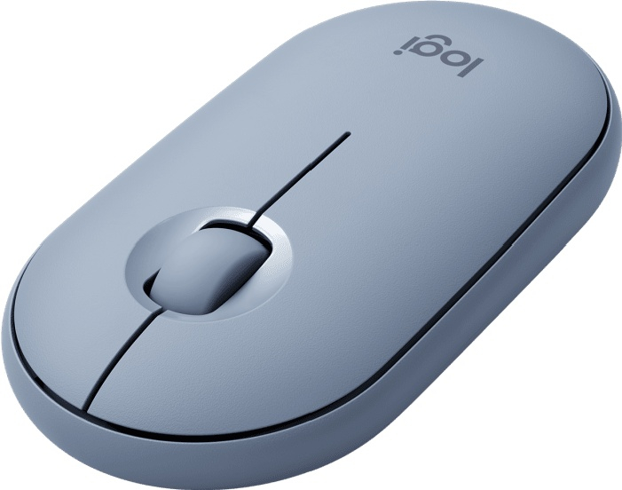 Мышка беспроводная USB/BT Logitech Pebble M350 Голубой