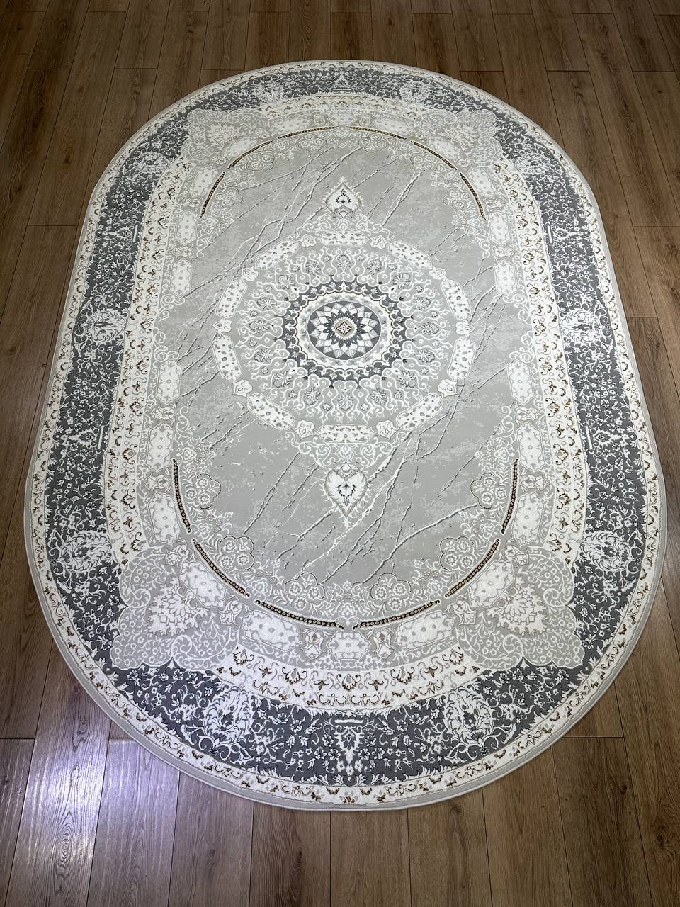 Bal Tekstil ковер 150x230 см, Costa Premium T290A Lgray Gold oval