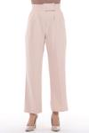 Cedy Women's Palazzo, High Waist Belt Velcro Trousers, Oversize Original Cut, C3002 Beige