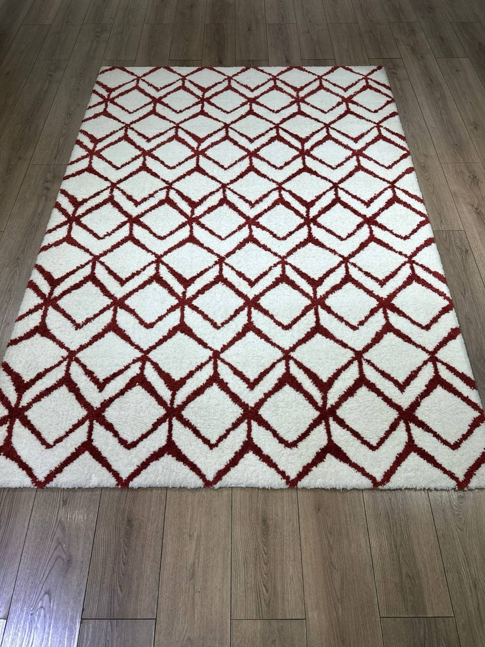 Milat Hali ковер 150x230 см, Gold Shaggy P128F White Red