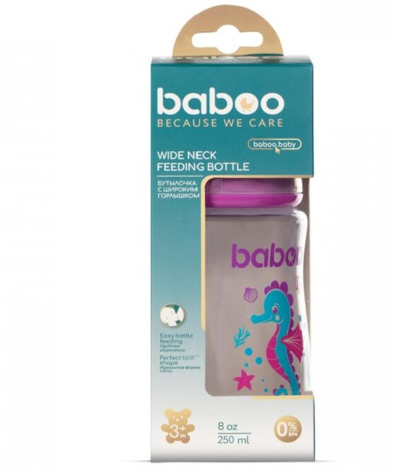 Бутылочка BABOO Sea life 3-114 3+ 250 Фиолетовый