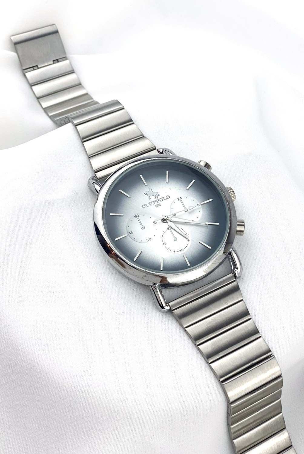Аксессуары ÇLK Мужские серебристые часы с дымчатым плоским циферблатом TRSAAT10230 SAATX312503X