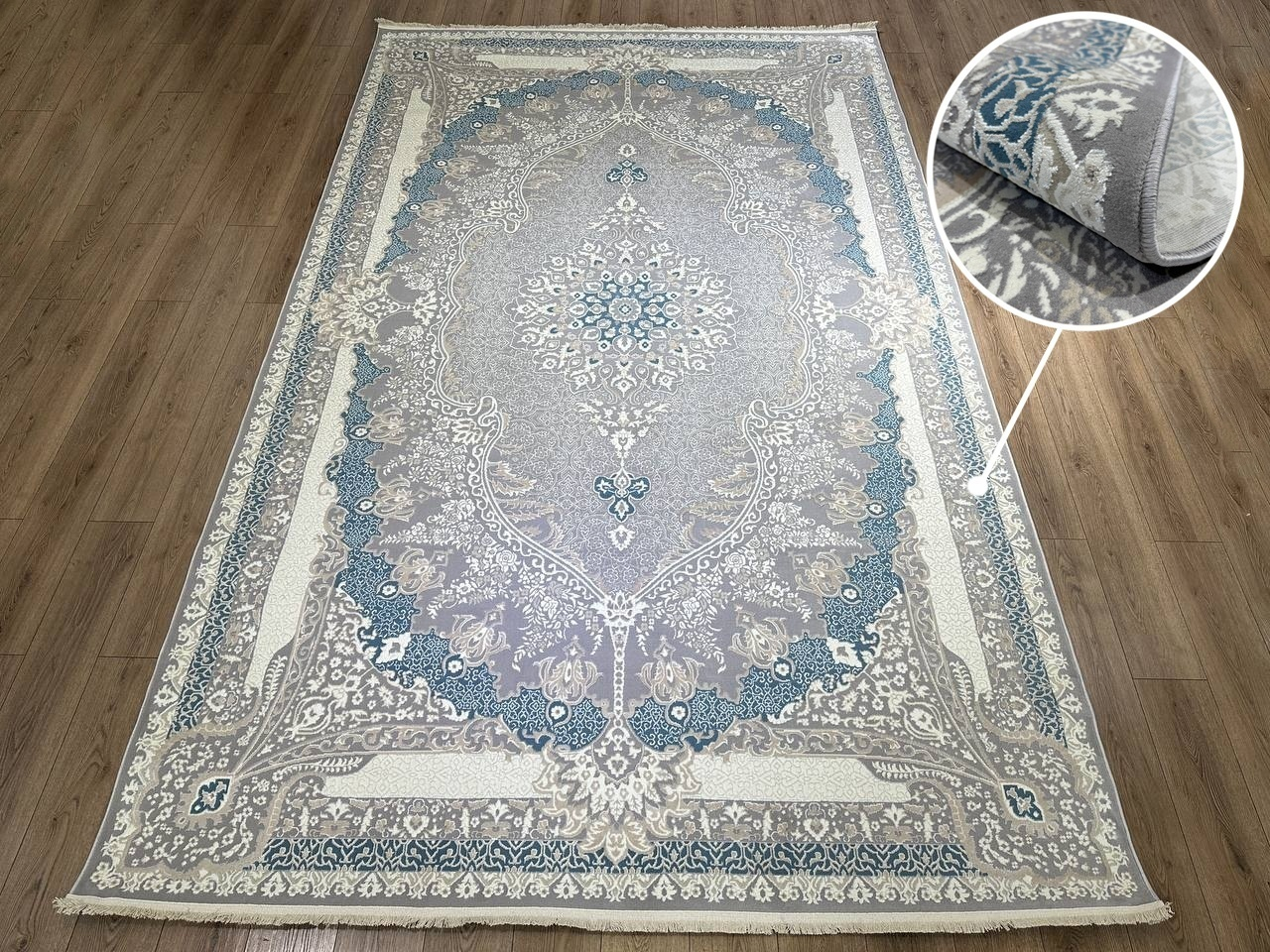Bal Tekstil ковер 150x300, Kumsal Luxe Q700A Gray Blue