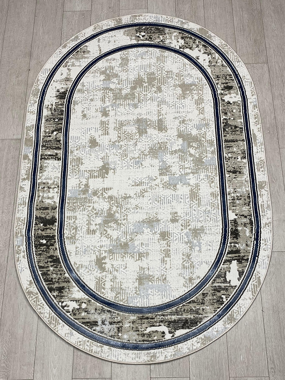 Bal Tekstil ковер 150x230 см, Magnat L092B Cream Blue Oval