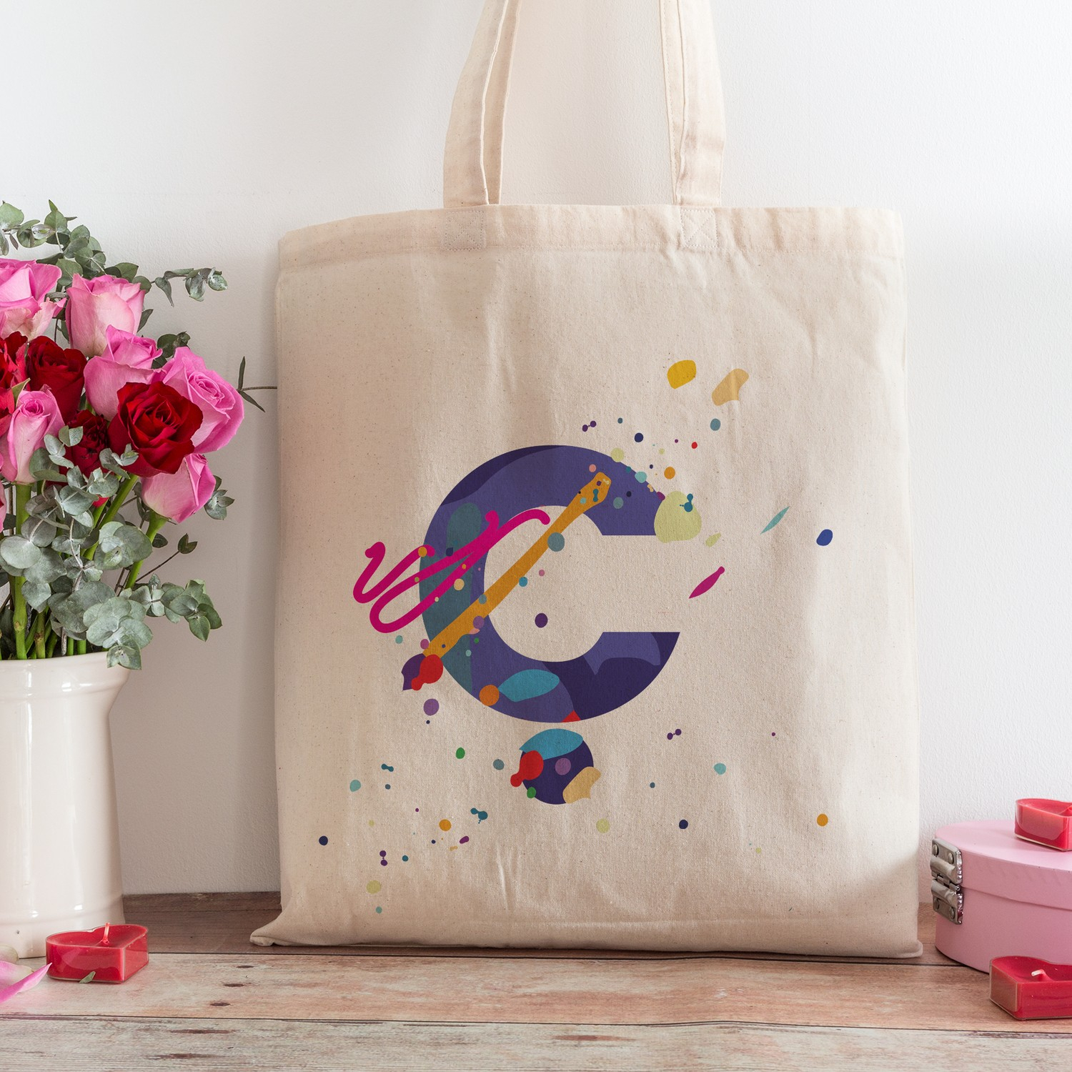 Пляжная сумка для покупок с дизайном буквы "С" из интернет-магазина подарков