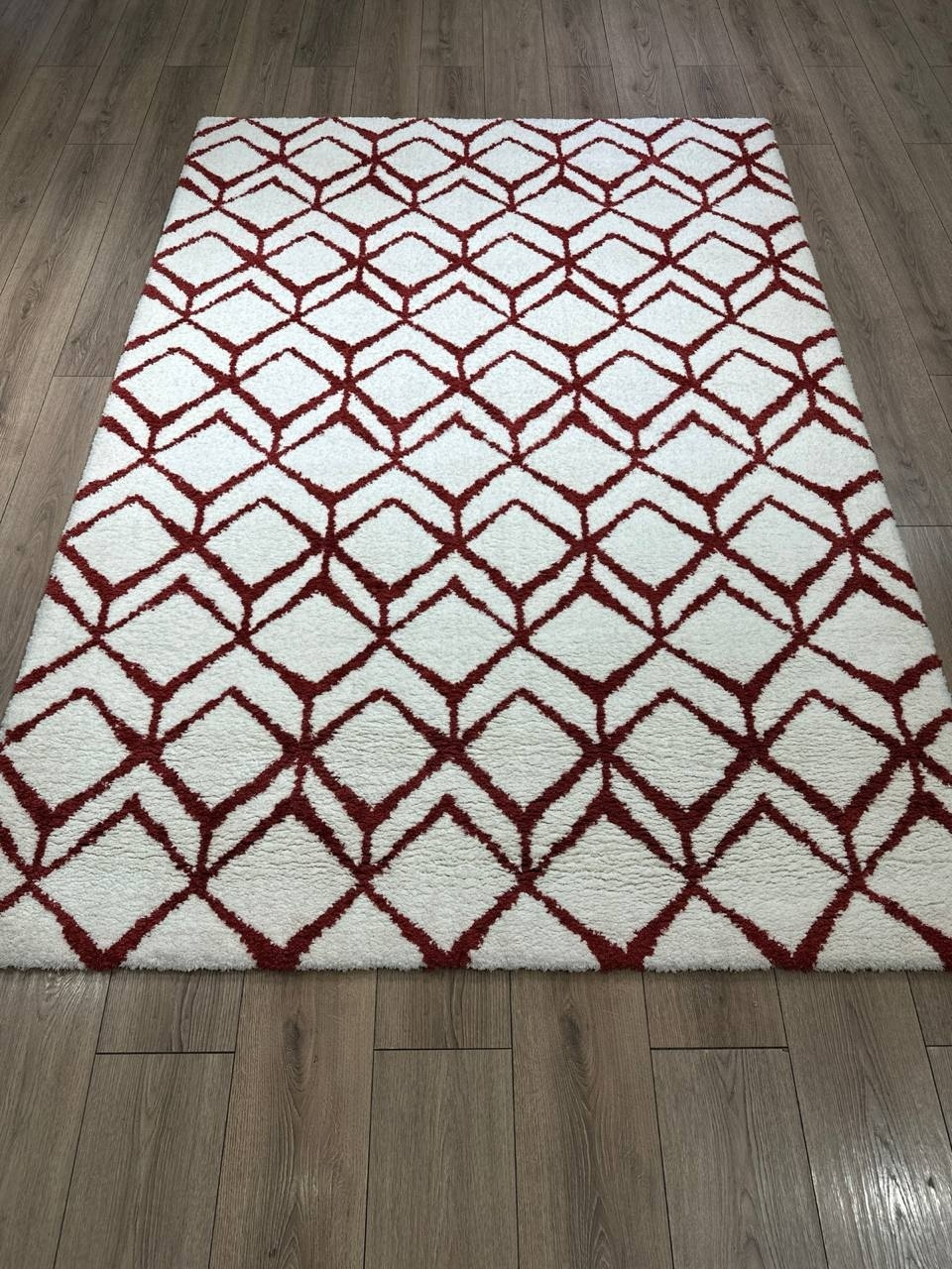 Milat Hali ковер 150x230 см, Gold Shaggy P128F White Red
