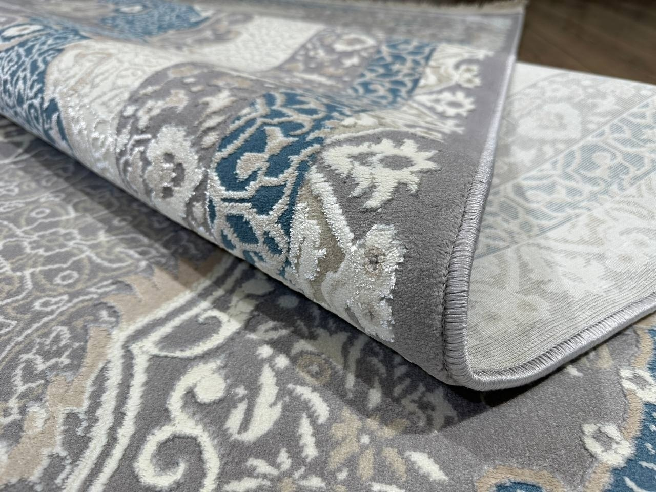 Bal Tekstil ковер 150x300, Kumsal Luxe Q700A Gray Blue