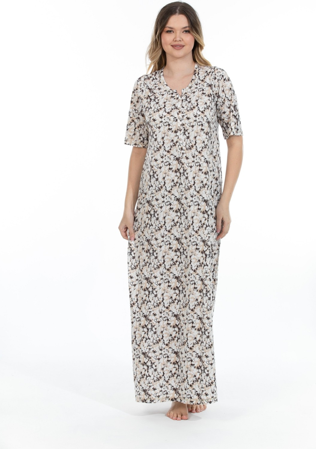 Женское длинное домашнее платье-ночная рубашка Etoile из бамбука