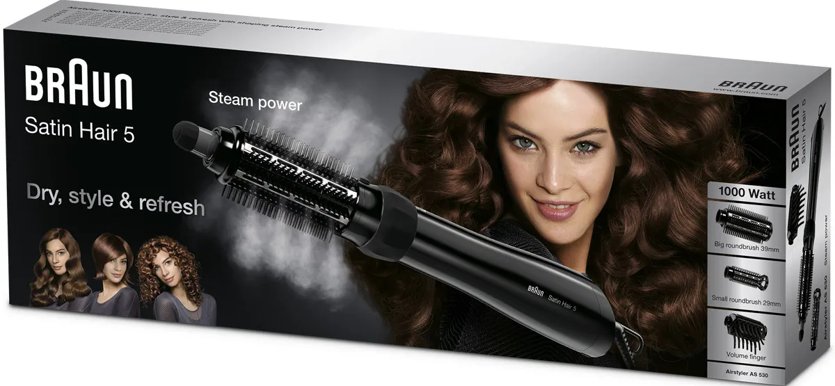 Фен-щетка Braun AS-530 черный