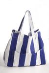 Женская холстовая сумка для пляжа Himarry с двумя карманами голубого цвета.
