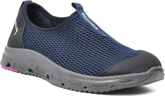 Дышащие летние мужские спортивные кроссовки цвета темно-синий бульдозер