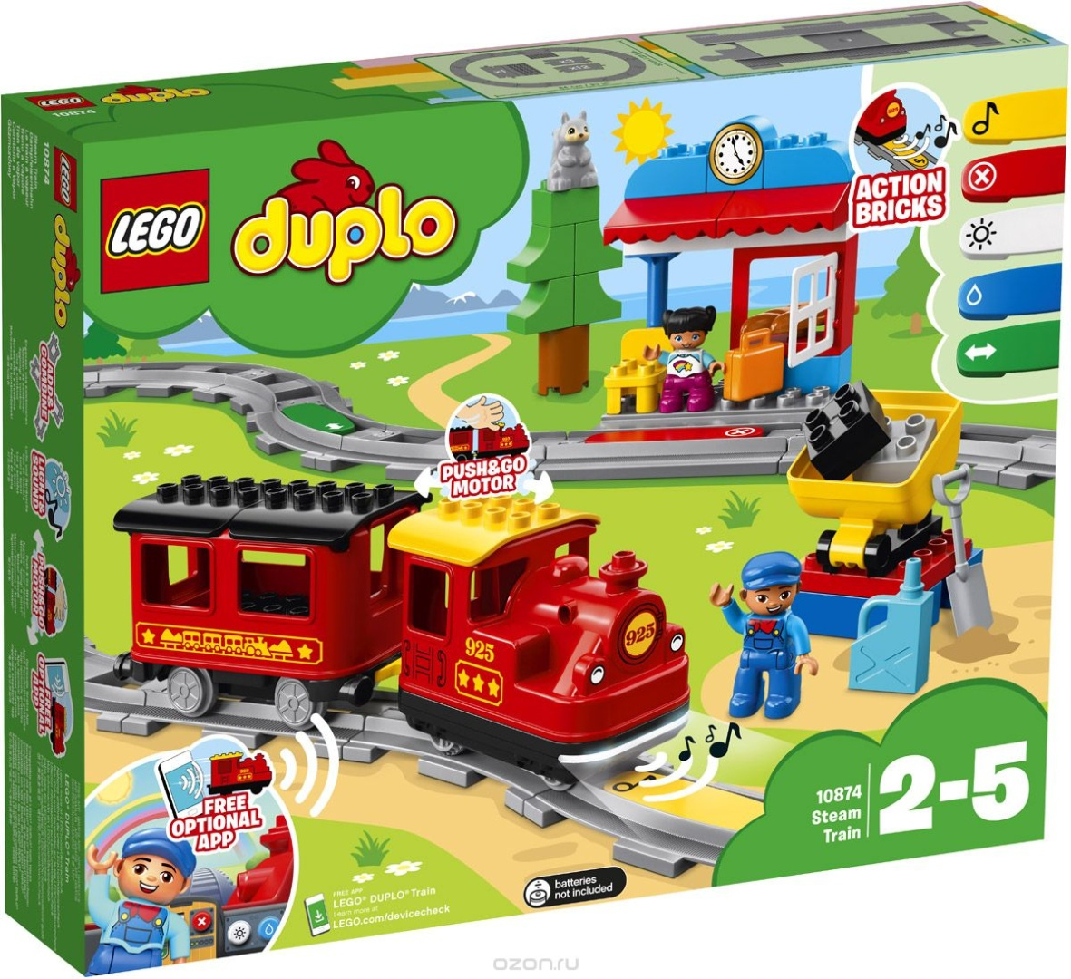 LEGO Duplo Поезд на паровой тяге 10874
