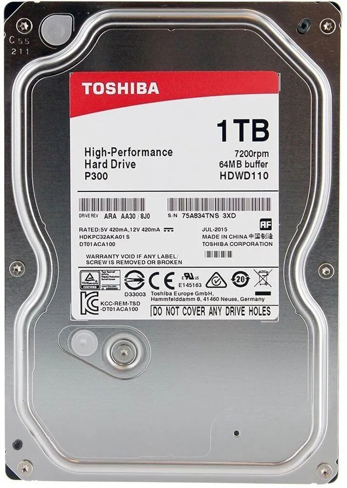 Внутренний HDD 1 ТБ Toshiba HDWD110UZSVA