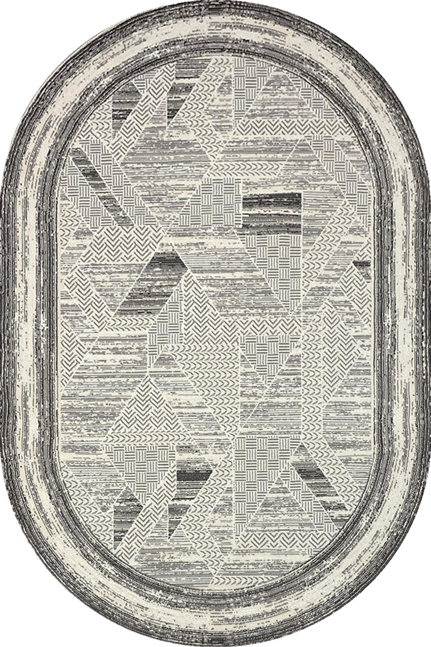Bal Tekstil ковер 150x230 см, Emir T136A Gray Oval