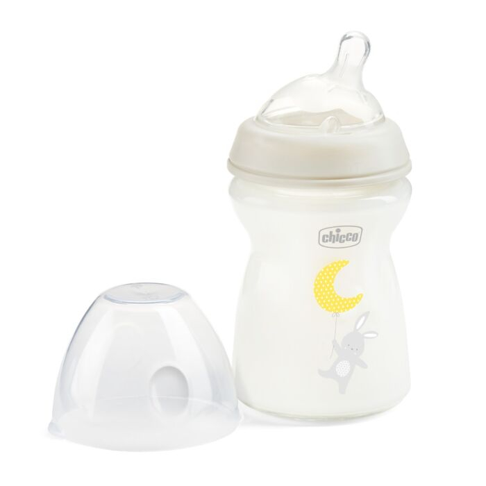 Бутылочка Chicco Natural Feeling 0+ 250 прозрачный стекло