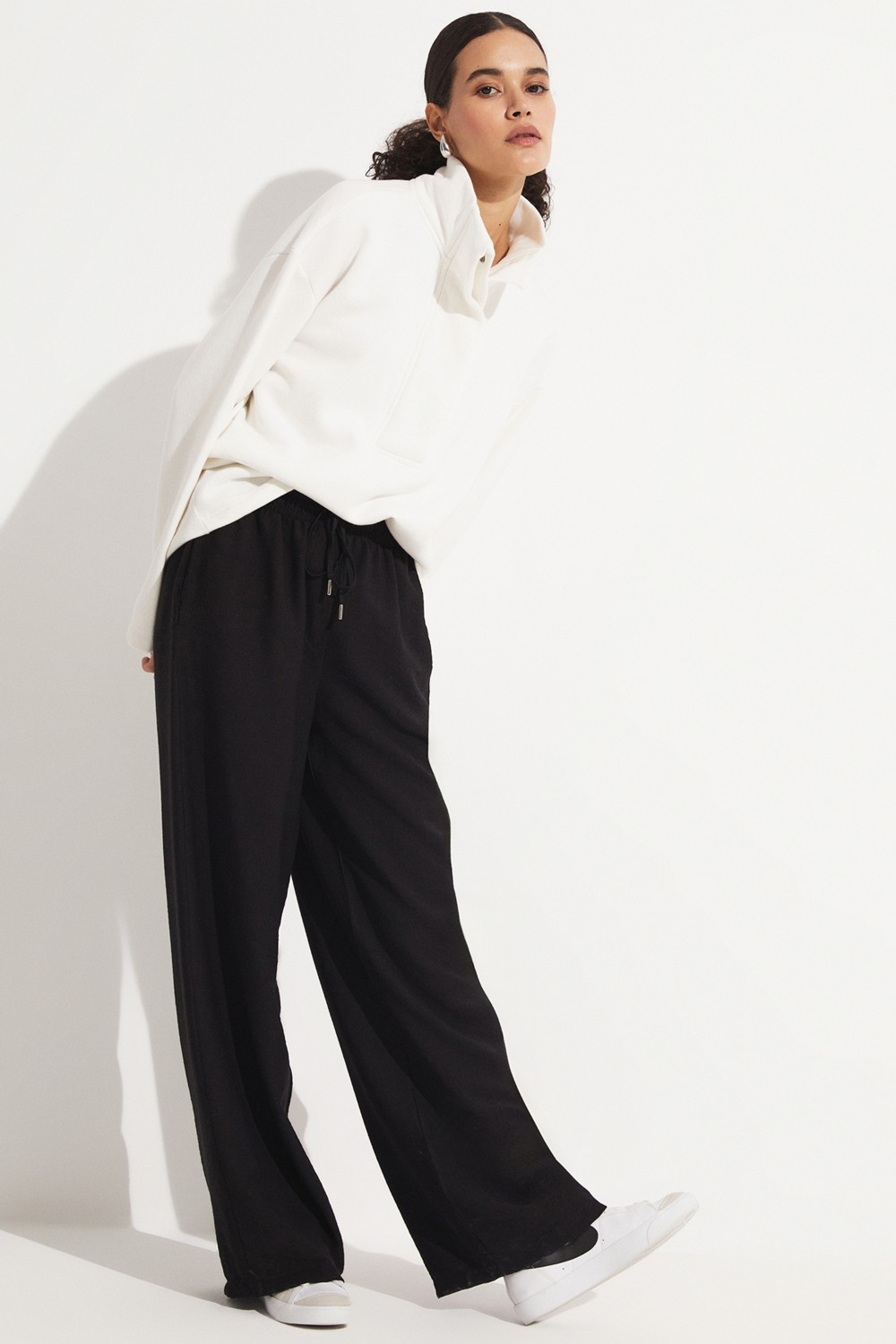 Июньские эксклюзивные широкие брюки с эластичным поясом