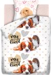 Комплект полутораспальный HOMY Puppy and Bunny, поплин