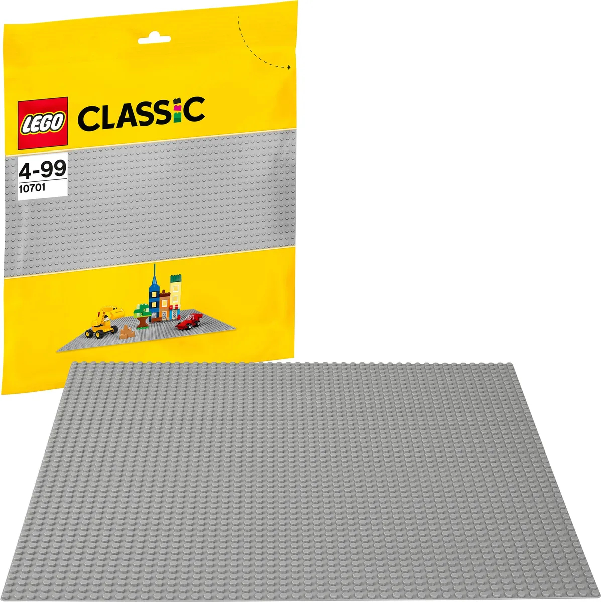 Конструктор LEGO CLASSIC, Строительная пластина серого цвета (10701)