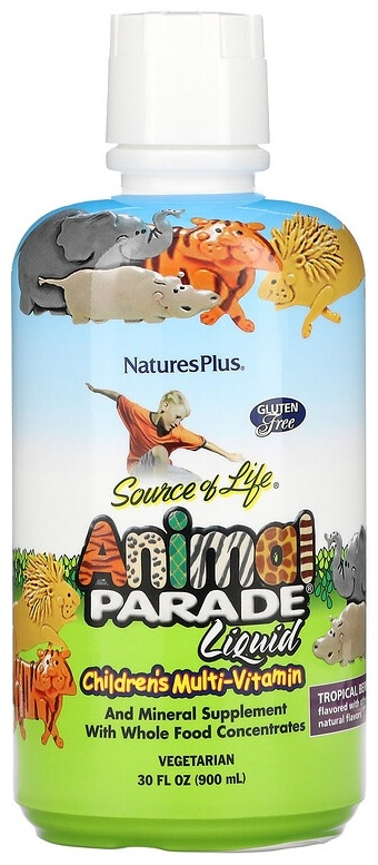 NaturesPlus Animal Parade Multivitamin Liquid Tropical Berry 887.1 ml