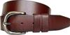 Goderi Leather, Claret Red Women's Denim Belt with Matte Silver Buckle 4 cm