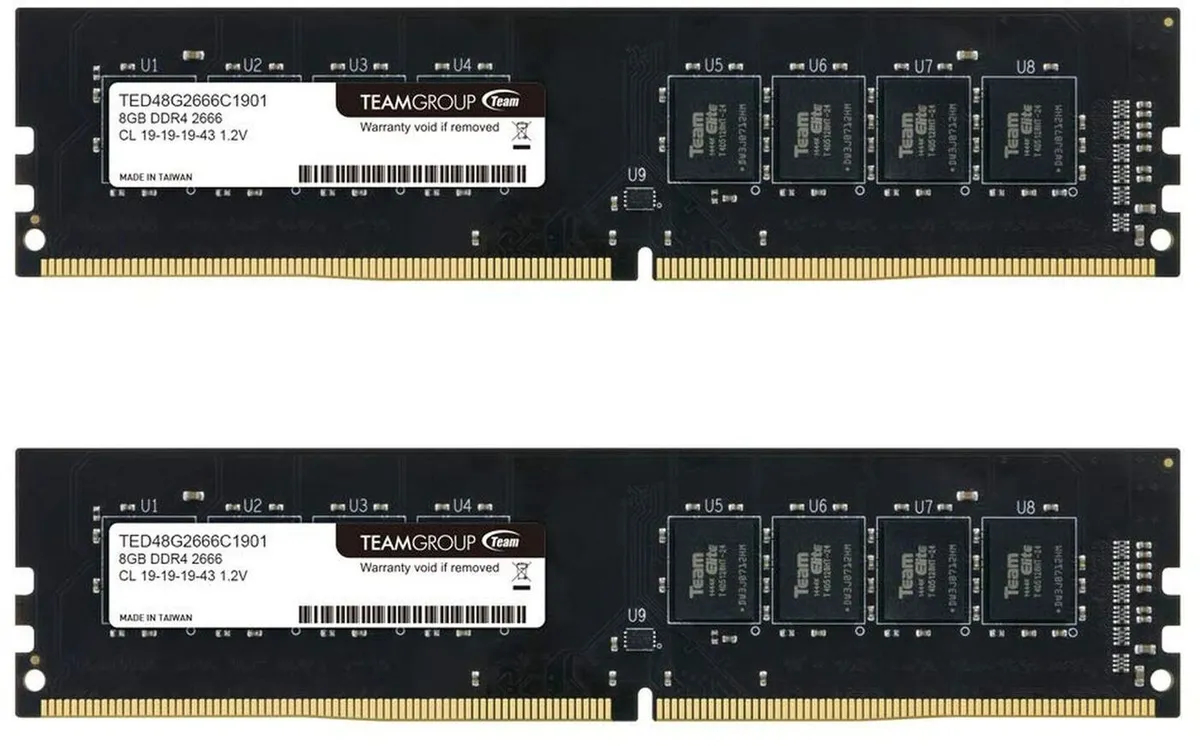 Оперативная память DDR4 DIMM 8Gb/2666Hz PC4-21300 Team Group