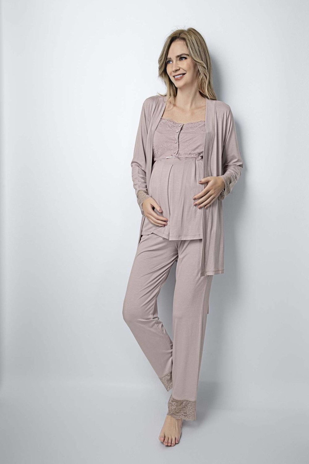 Пижамный комплект Monamise 18441 для беременных после родов - Норка