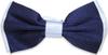 Мужской галстук-бабочка Fitmens с рисунком Добби PN02 - темно-синий, белый