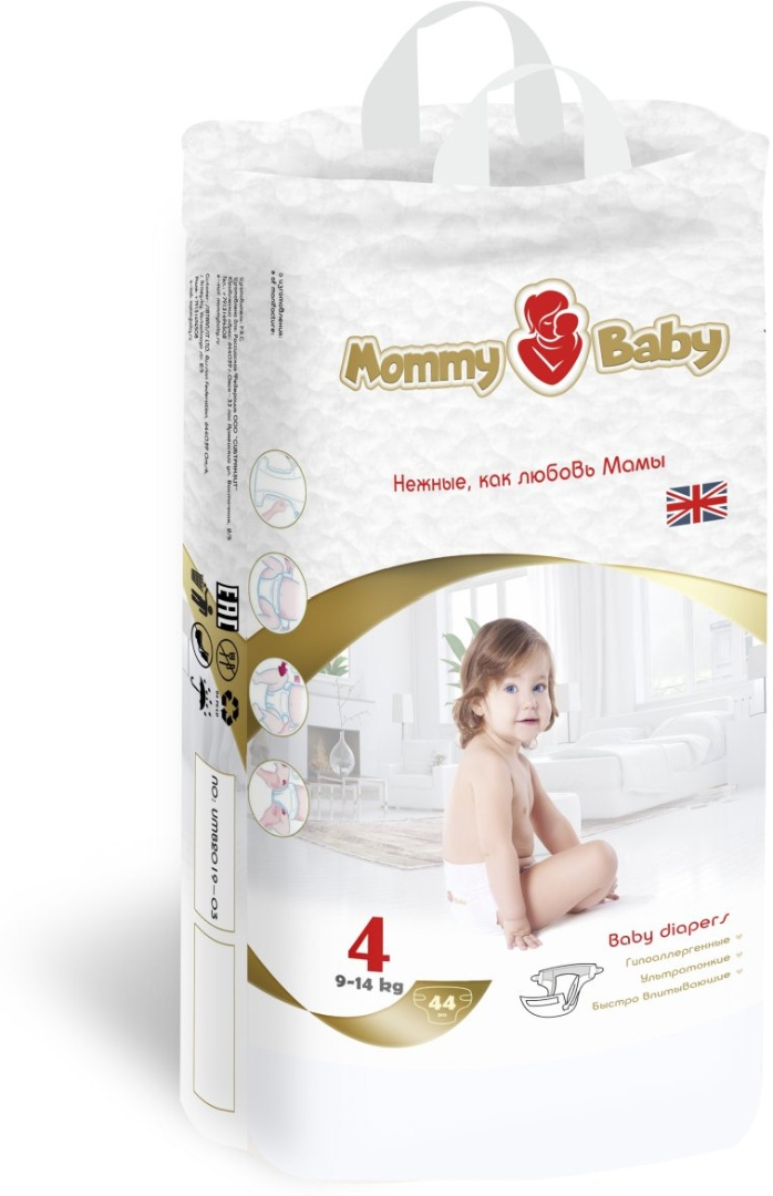 Подгузники Mommy Baby L 9-14 кг 44 шт