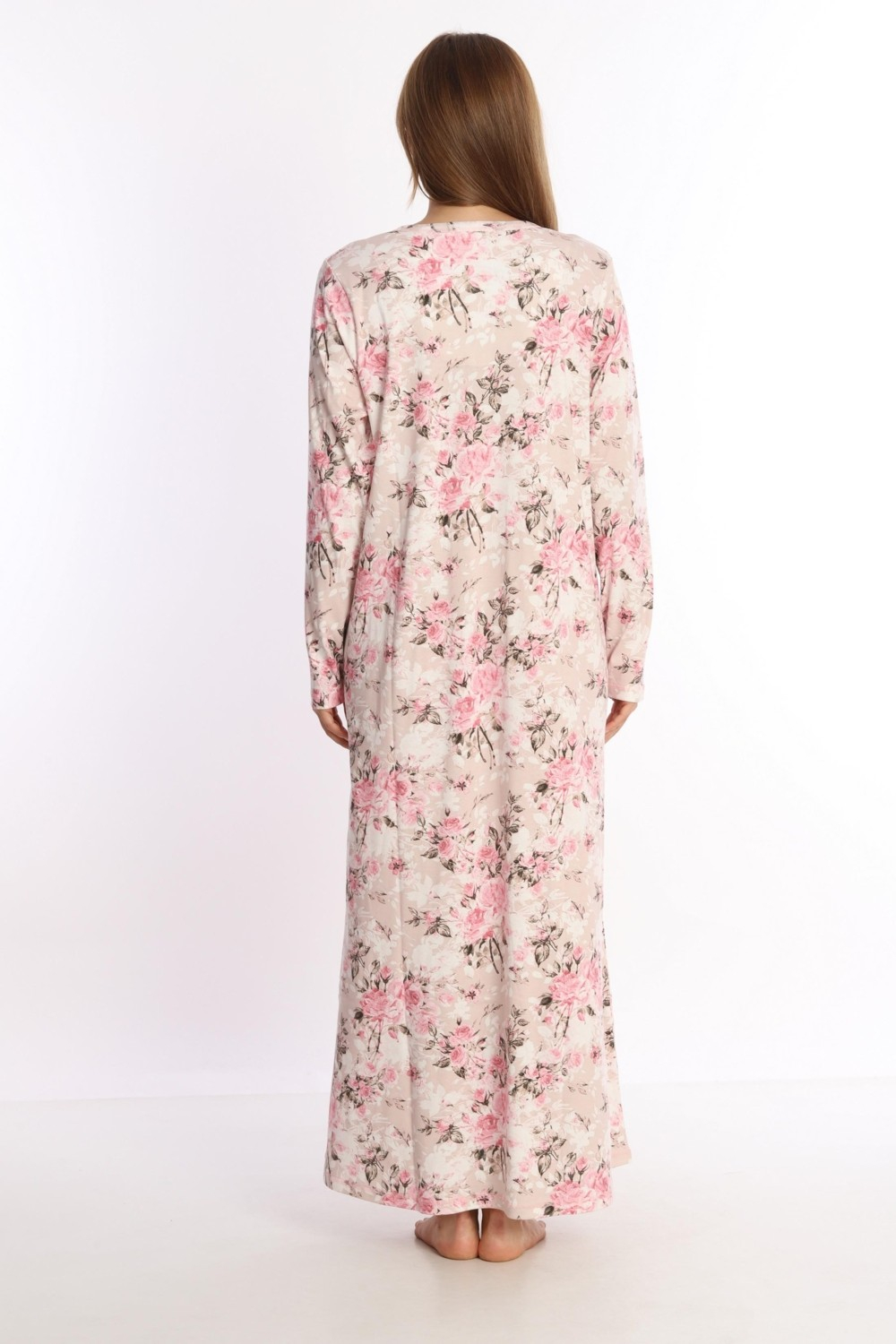 Женское хлопковое длинное домашнее платье-ночная рубашка Etoile
