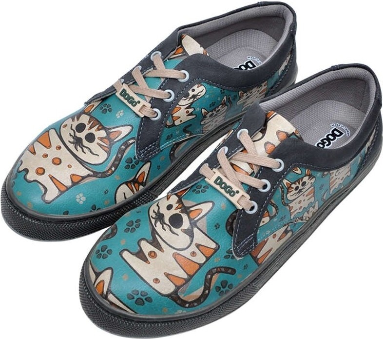 Женские туфли Dogo с принтом веганских кошек Тэбби