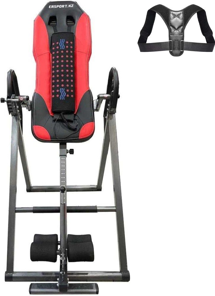 Инверсионный стол ersport inversion table elite черный красный