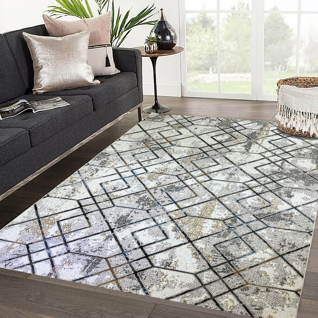 Bal Tekstil ковер 150x230 см, Bomonti Naturel F674A Cream Blue
