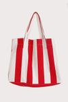Женская холстовая сумка для пляжа Himarry с двумя карманами красного цвета