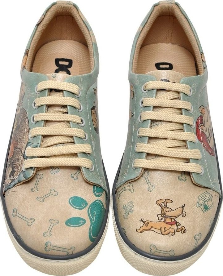Женские кроссовки Dogo с принтом спящих собак / веганская обувь / напечатанный дизайн
