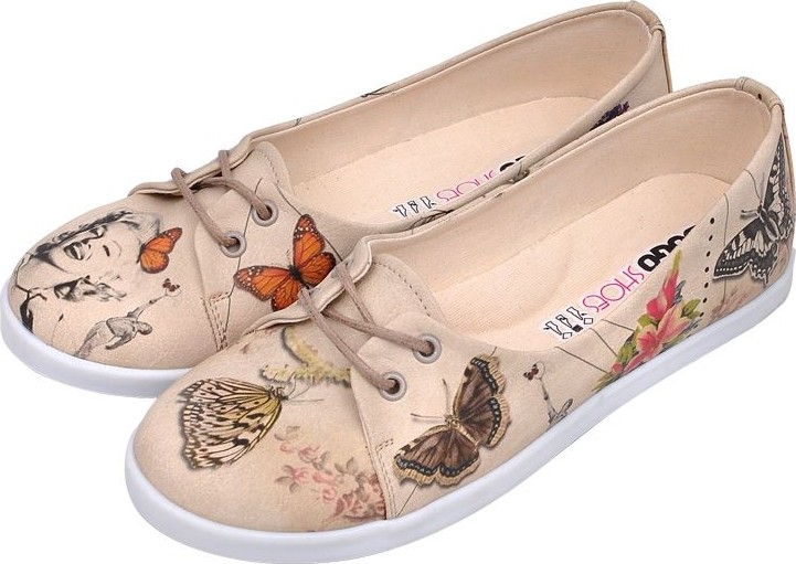 Женские кеды DogoStore с изображением Мэрилин Монро и бабочек