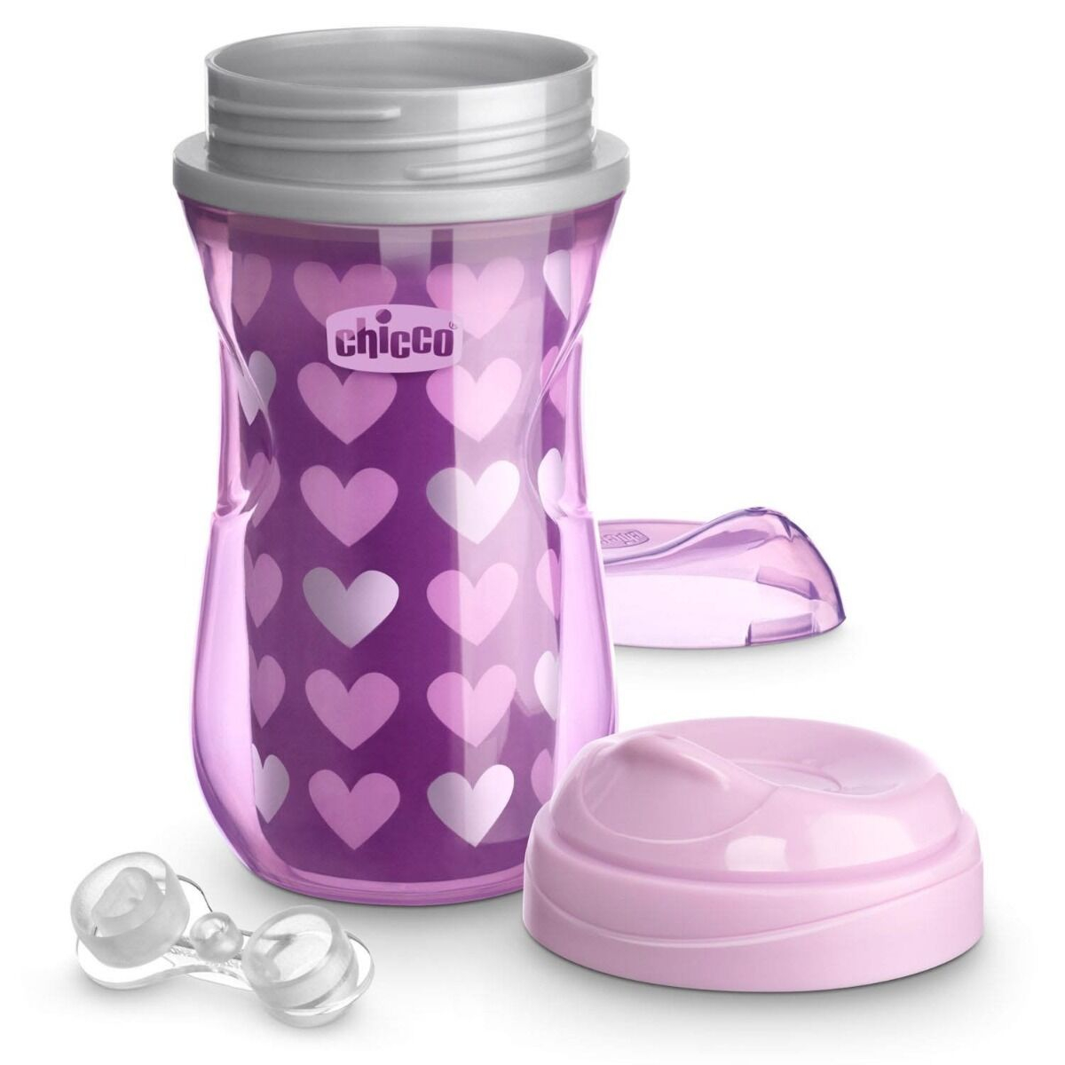 Поильник Chicco с носиком Active Cup 266 мл 14м+ фиолетовый