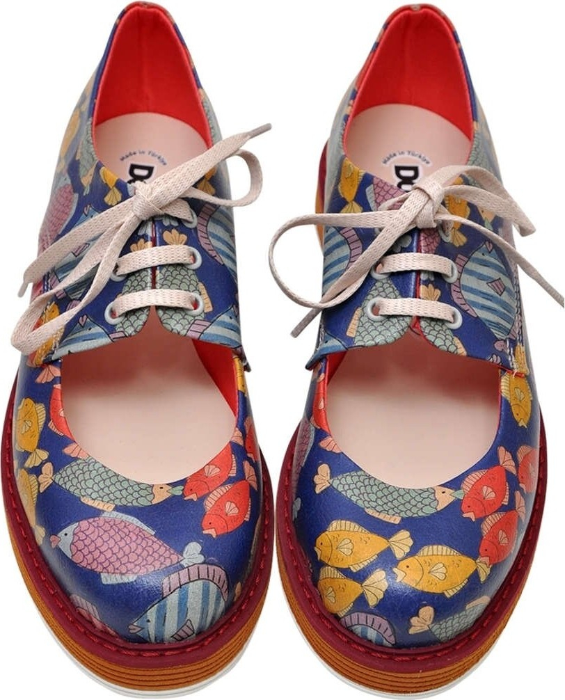 Женская обувь Dogo Pency с дизайном, напечатанным на веганской тематике, яркий подводный мир.