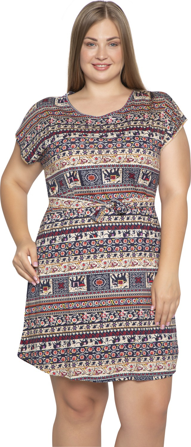 Женская ночная рубашка-туника из модала Vıshenka с коротким рукавом / Плюс размер