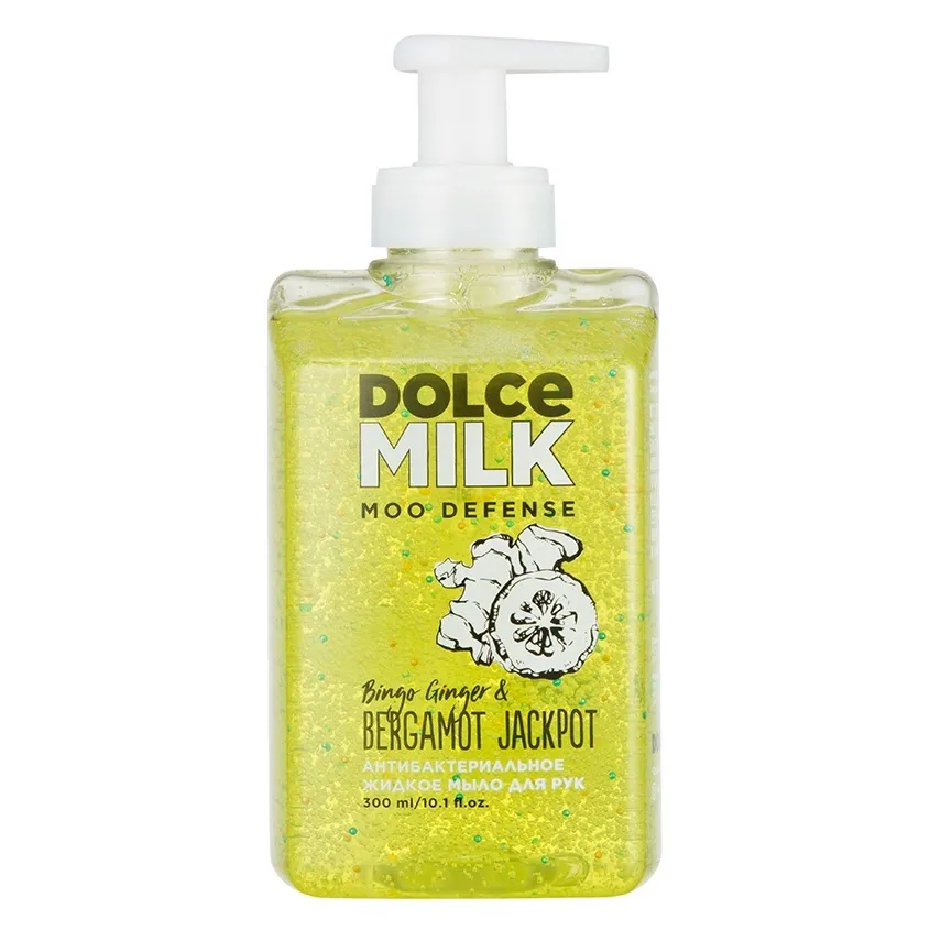 Жидкое мыло антибактериальное Dolce Milk Имбирь-богатырь & Бергамот Джекпот 300 мл