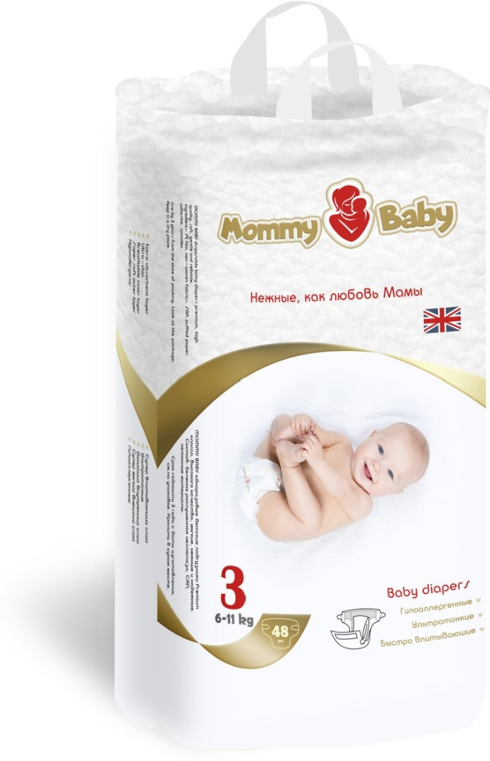 Подгузники Mommy Baby M 6-11 кг 48 шт