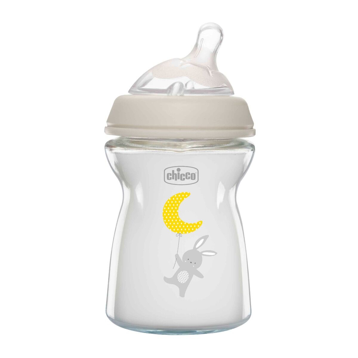 Бутылочка Chicco Natural Feeling 0+ 250 прозрачный стекло